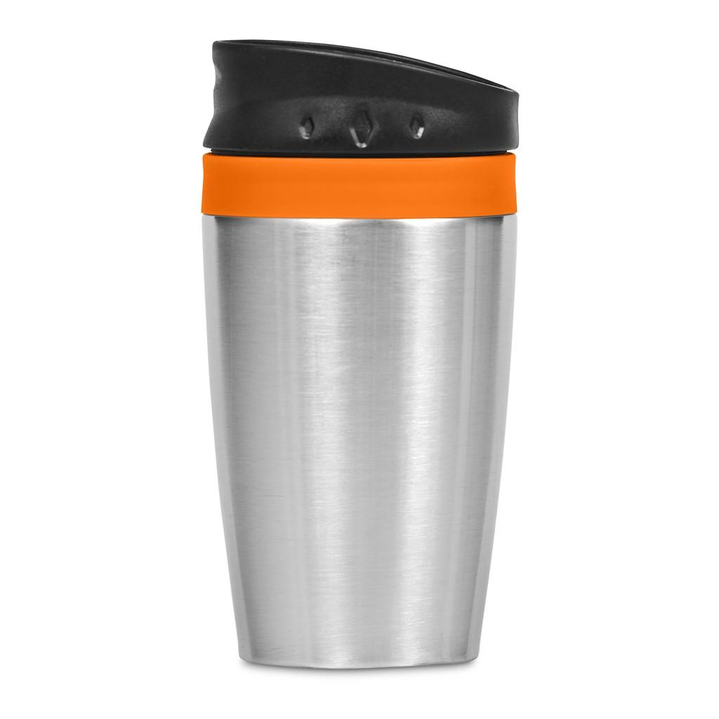 Altitude Vienna Stainless Steel & Plastic Double-Wall Tumbler - 300ml - Orange, view 2