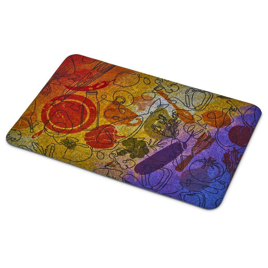 Pre-Printed Sample Hoppla Savour RPET Felt Placemat — view 4