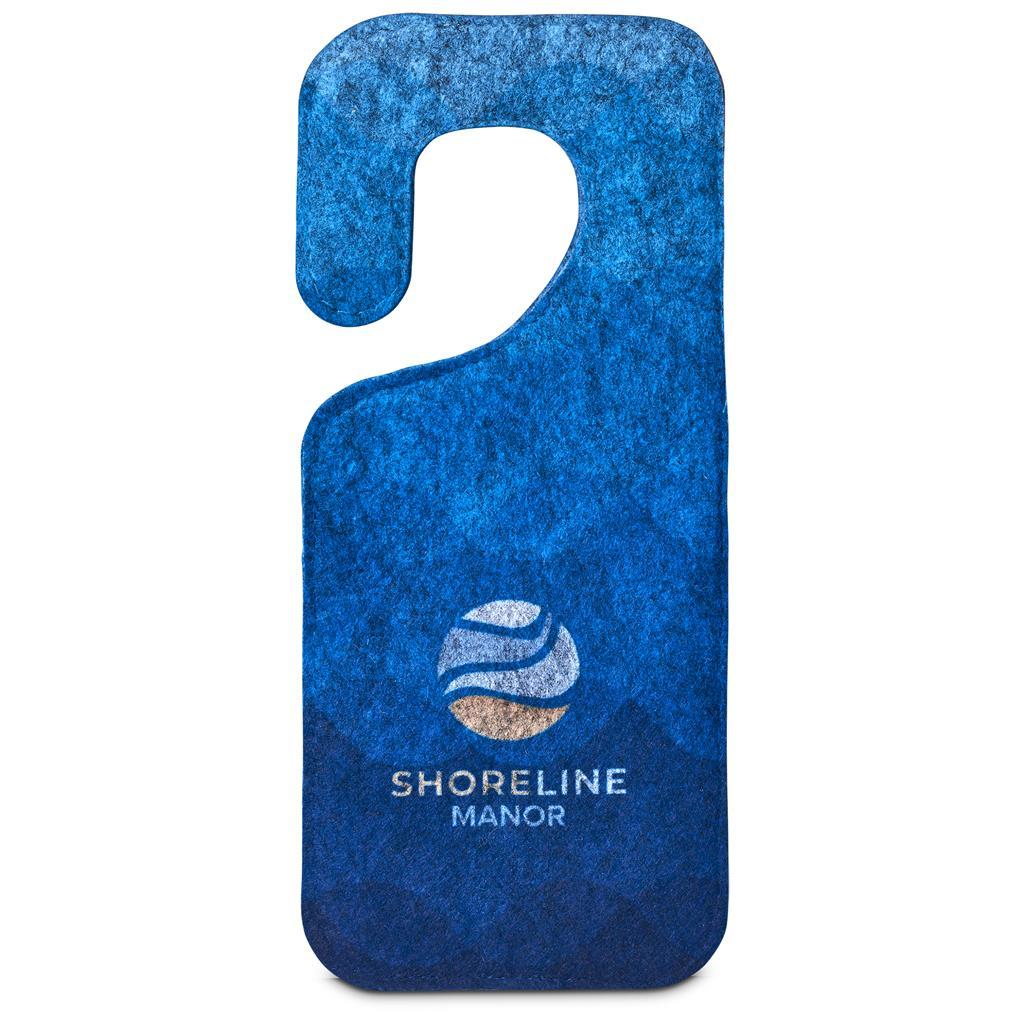 Pre-Printed Sample Hoppla Hangit RPET Felt Door Hanger — view 2