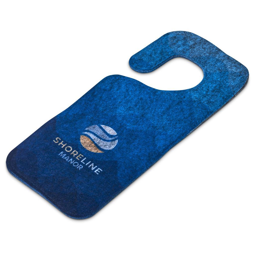 Pre-Printed Sample Hoppla Hangit RPET Felt Door Hanger — view 4