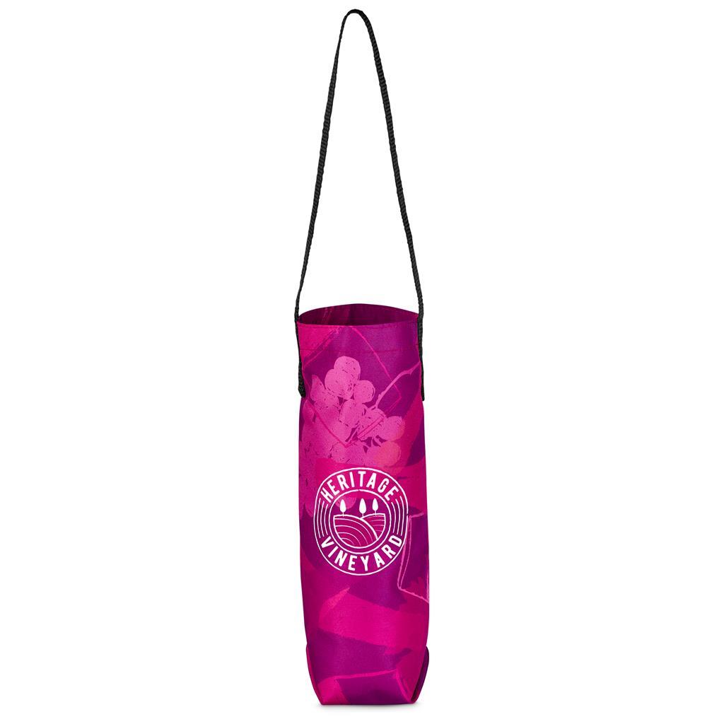 Pre-Printed Sample Hoppla Cellaro Polyester Wine Bottle Gift Bag — view 8