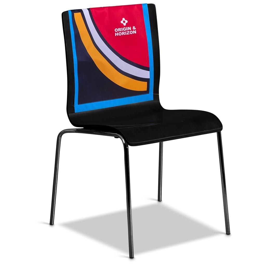 Pre-Printed Sample Hoppla Attendee Polyester Chair Back Cover