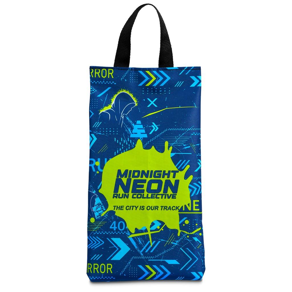 Pre-Printed Sample Hoppla Spikes Polyester Shoe Bag — view 4