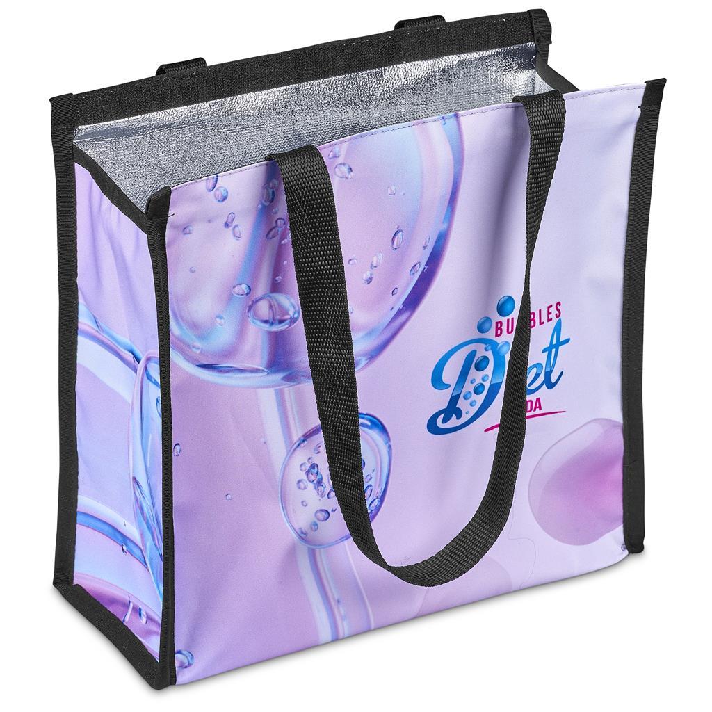 Pre-Printed Sample Hoppla Novaya Small Polyester Tote Cooler Bag — view 4