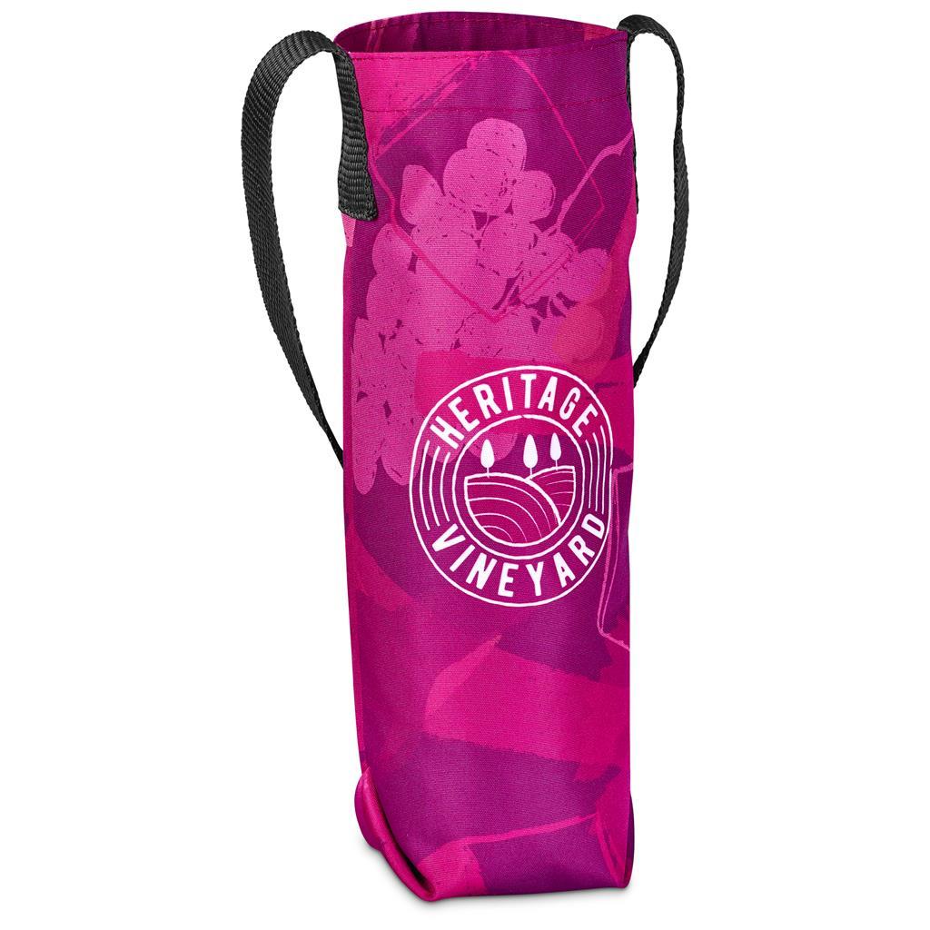Pre-Production Sample Hoppla Cellaro Polyester Wine Bottle Gift Bag — view 4