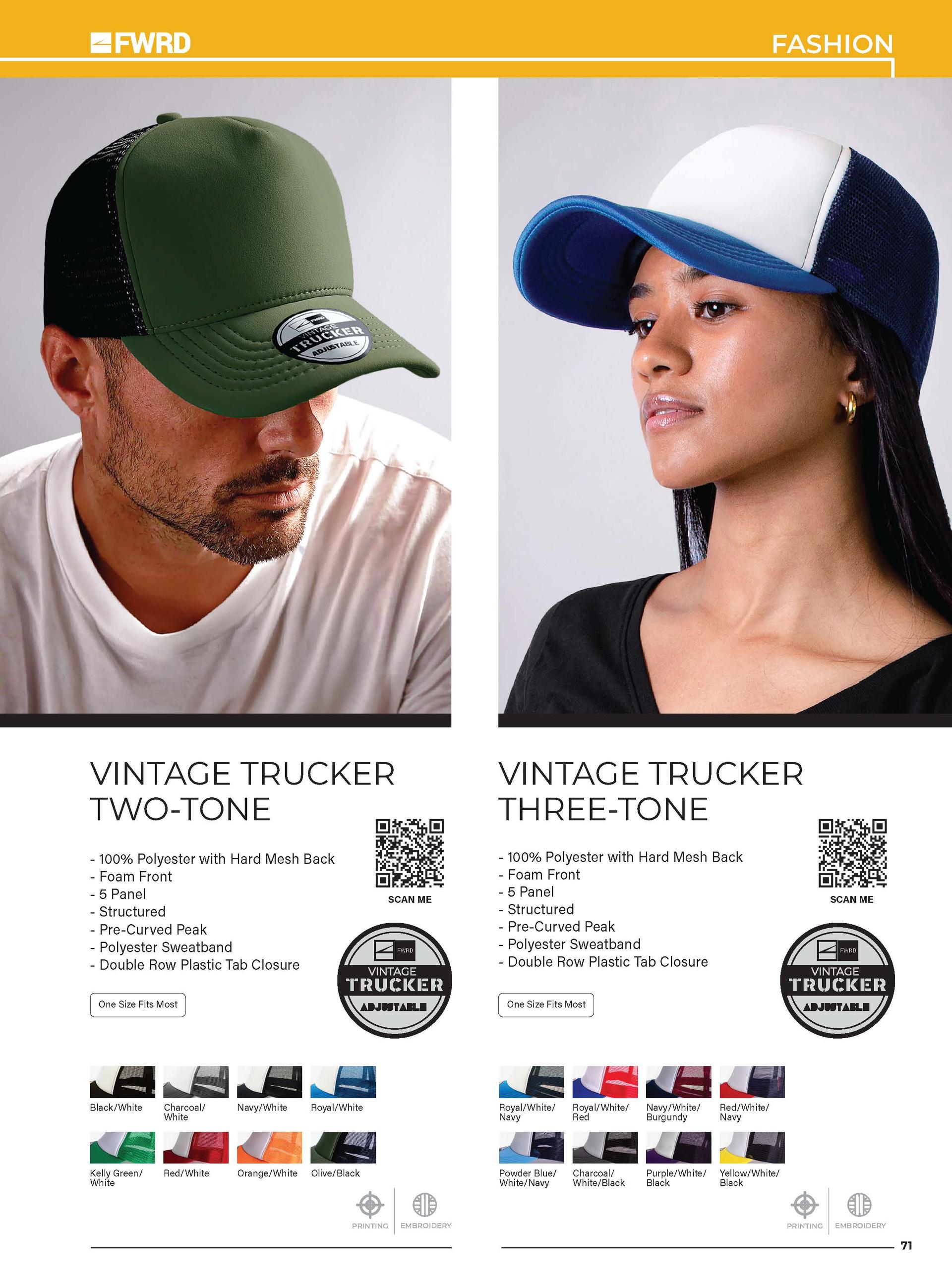Vintage Trucker Two Tone Cap — view 2