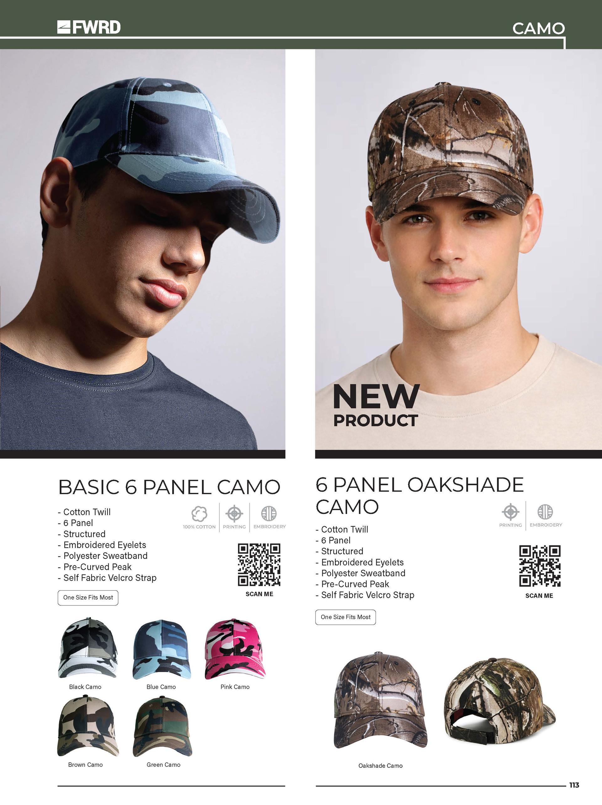 Basic 6 Panel Camo Cap — view 2