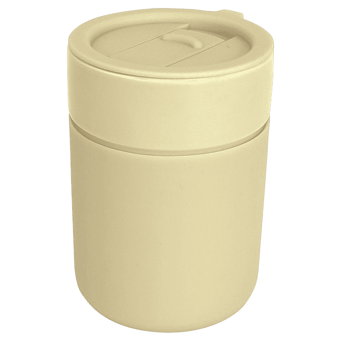 330ml Ceramic Silicone Cover Mug With Sip Slider