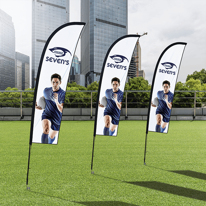 Wind Cheather Banners Deluxe S/S with Ground Spike